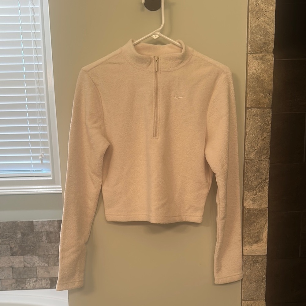 Nike Women's Cream Quarter-Zip Top